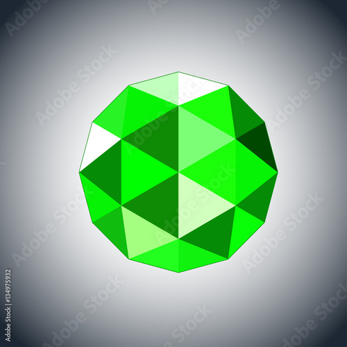 Emerald gem jewel icon. Vector illustration