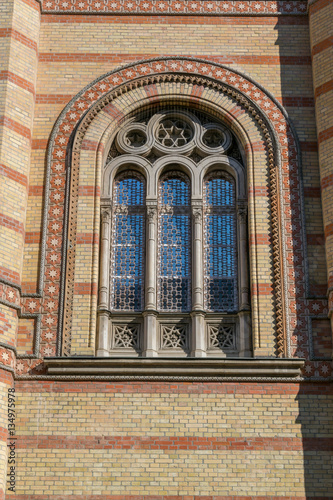 Window on the Synagogue in Budapest