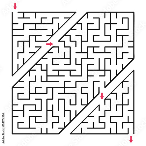 Vector labyrinth 72. Maze / Labyrinth with entry and exit.