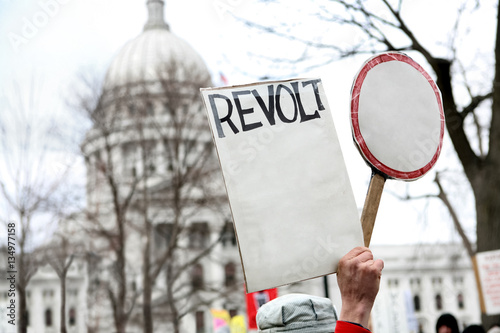 People protesting photo