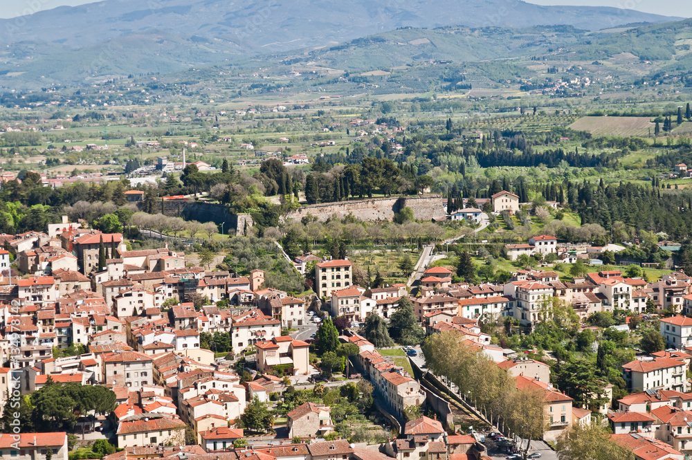 Panorama of the beautiful city of Arezzo in Tuscany - Italy