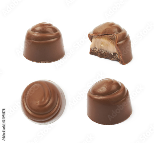Chocolate confection candy isolated