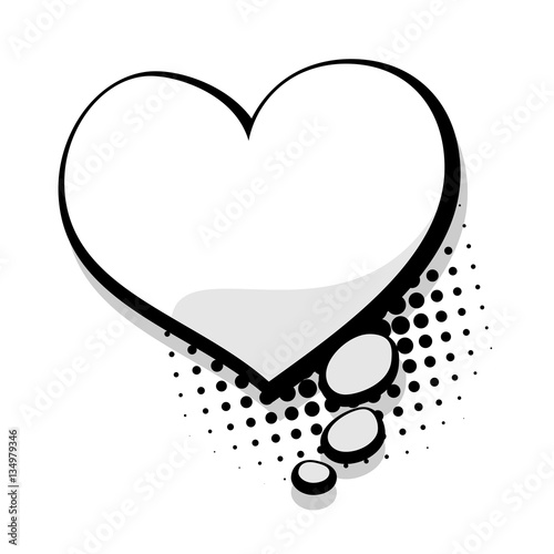 Dialog empty box space. Creative idea conversation. Comics book sketch explosion sudden burst bomb. Blank template comic text speech heart shape bubble. Halftone dot background style pop art.