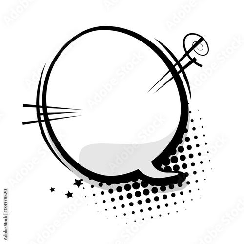 Comics book sketch explosion sudden burst bomb. Dialog empty box space. Creative composition idea conversation. Blank template comic text speech round bubble. Halftone dot background style pop art.