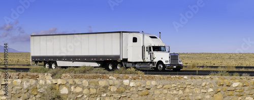 white truck on the move