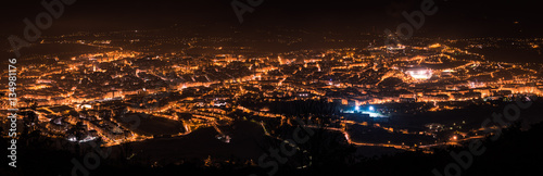 Night view of the city of Oviedo