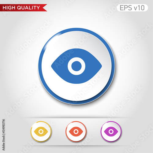 Colored icon or button of eye symbol with background Free Download Colored icon or button of eye symbol with background - GFXLoad