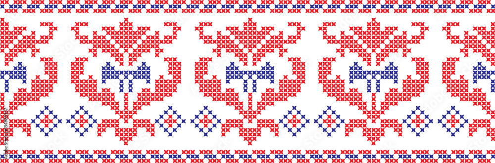 embroidered Ukrainian national pattern cross embroidered Ukrainian national pattern cross