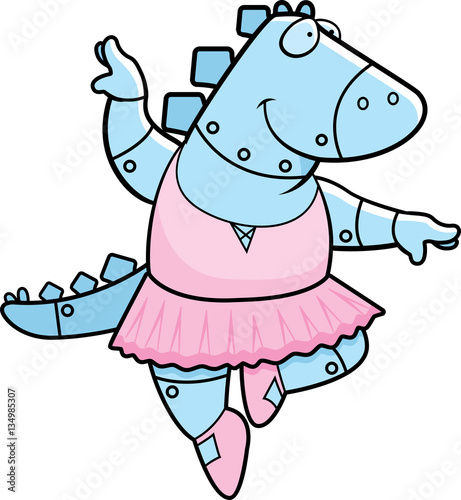 Cartoon Dinosaur Ballerina Robot