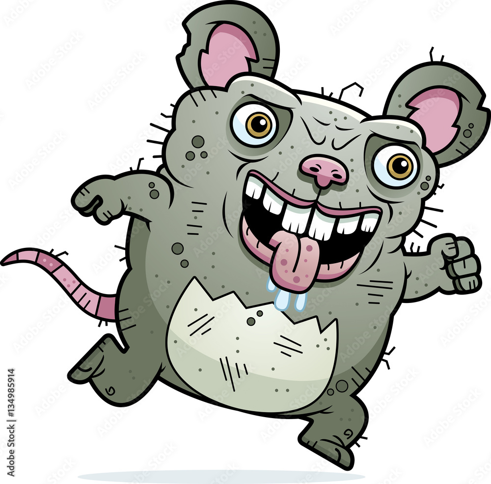 Ugly Rat Running Stock Vector | Adobe Stock