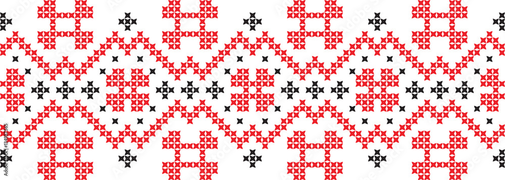 embroidered Ukrainian national pattern cross