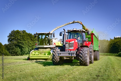 Grass harvest for grass silage - with modern technology photo