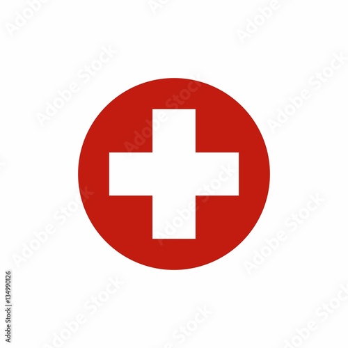 First aid sign icon vector design isolated on white background 