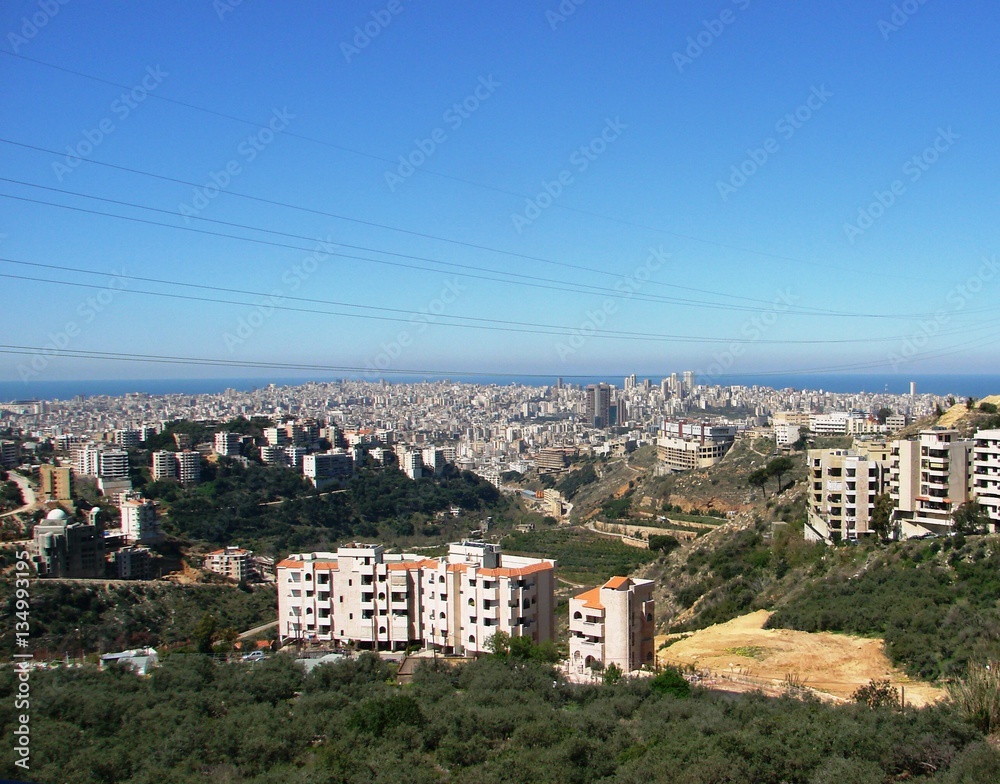 Naklejka premium Panorama di Beirut