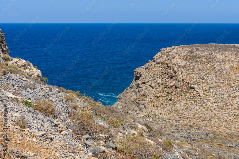 The natural landscape of the island Imeri Gramvousa, the Mediterranean Sea. Crete. Greece. The natural landscape of the island Imeri Gramvousa, the Mediterranean Sea. Crete. Greece.