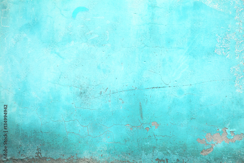 Fototapeta premium turkusowy kolor tekstury ściany, zbliżenie struktury betonu jako u