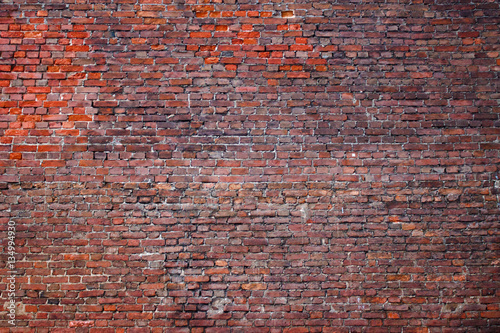 grunge brick wall, red texture, background weathered surface