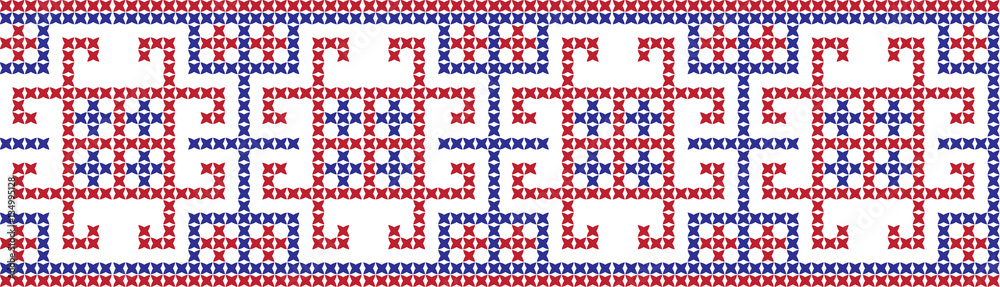 embroidered Ukrainian national pattern cross embroidered Ukrainian national pattern cross