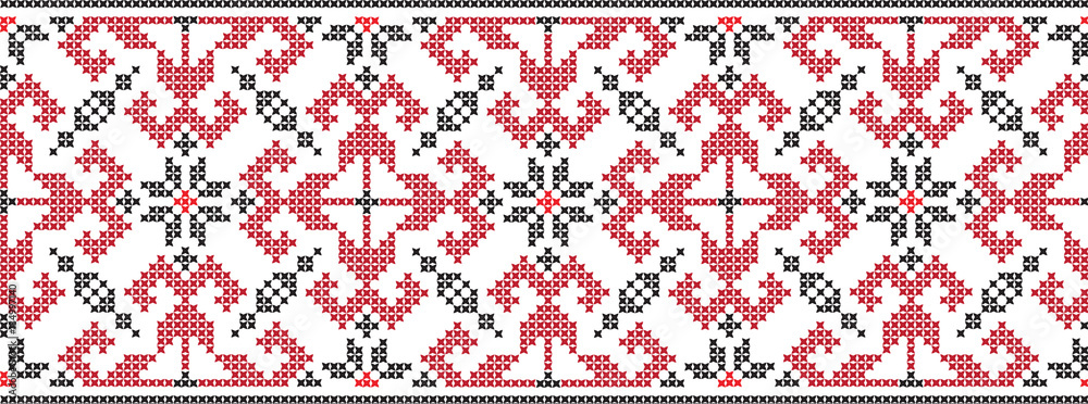 embroidered Ukrainian national pattern cross embroidered Ukrainian national pattern cross