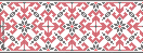 embroidered Ukrainian national pattern cross