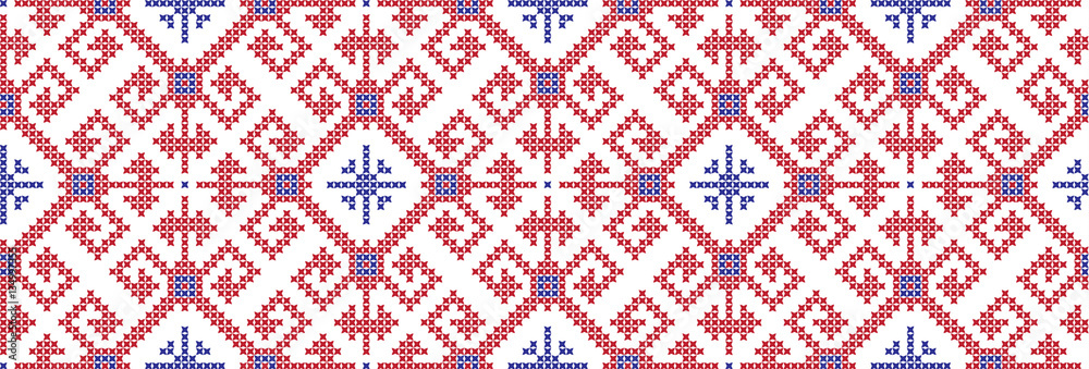 embroidered Ukrainian national pattern cross embroidered Ukrainian national pattern cross