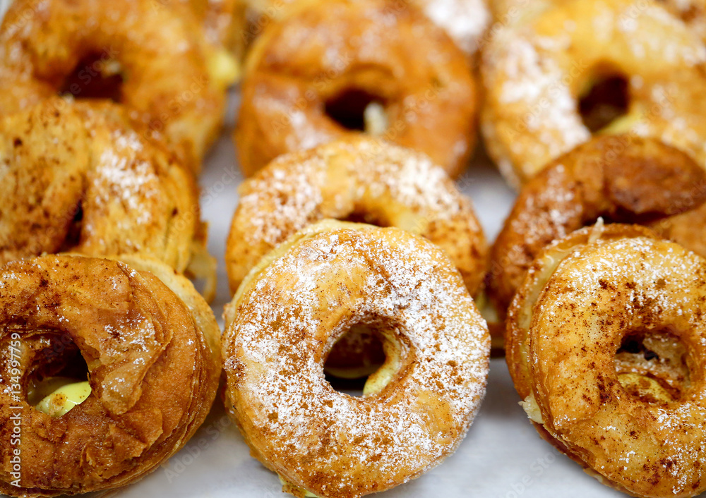 Photos background with macro donuts