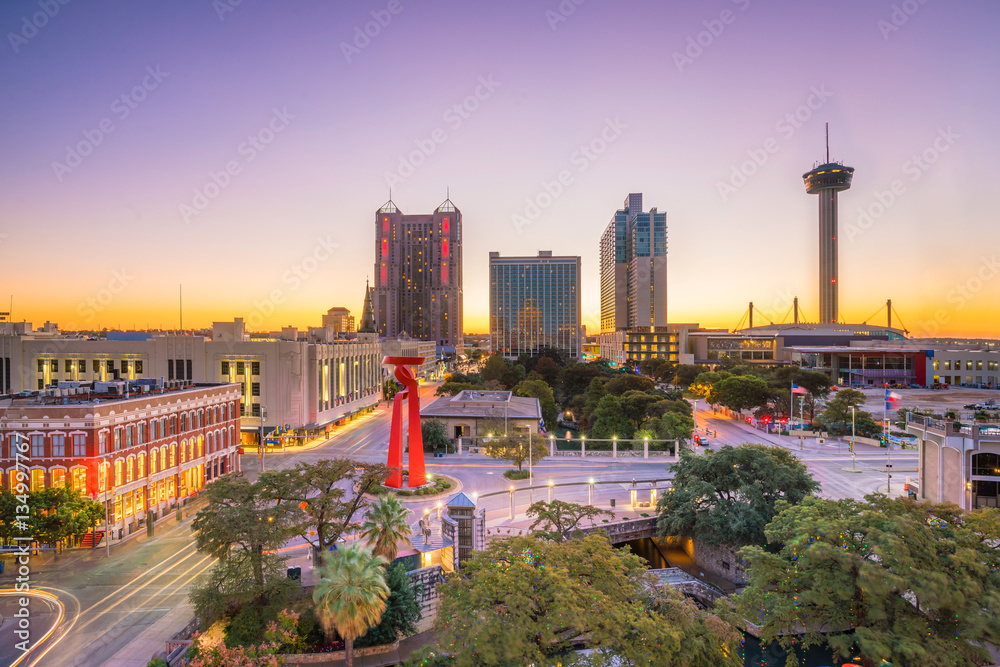 Obraz premium Downtown San Antonio skyline