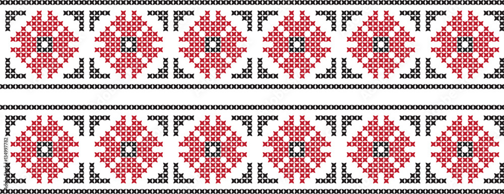 embroidered Ukrainian national pattern cross embroidered Ukrainian national pattern cross
