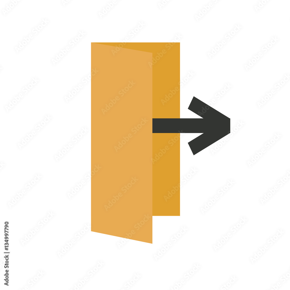 Opened file with arrow icon. Isolated vector. Opened file with arrow icon. Isolated vector.