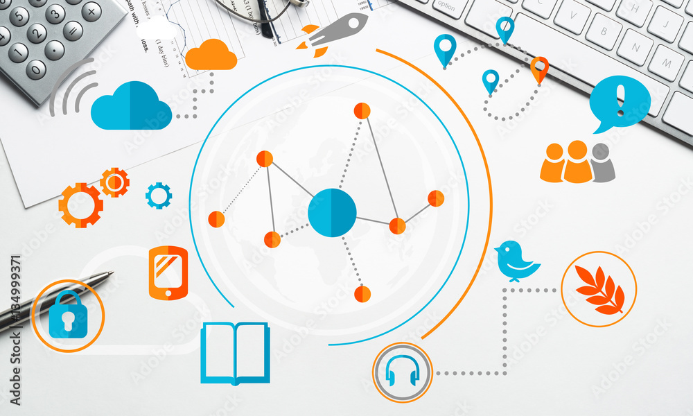 Fototapeta premium Wireless connection design