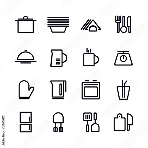 Kitchen. Set of icons