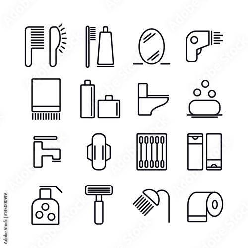 Hygienics. Set of icons