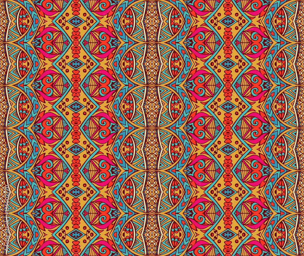 ethnic geometric striped seamless tribal pattern
