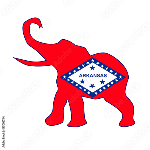 Arkansas Republican Elephant Flag