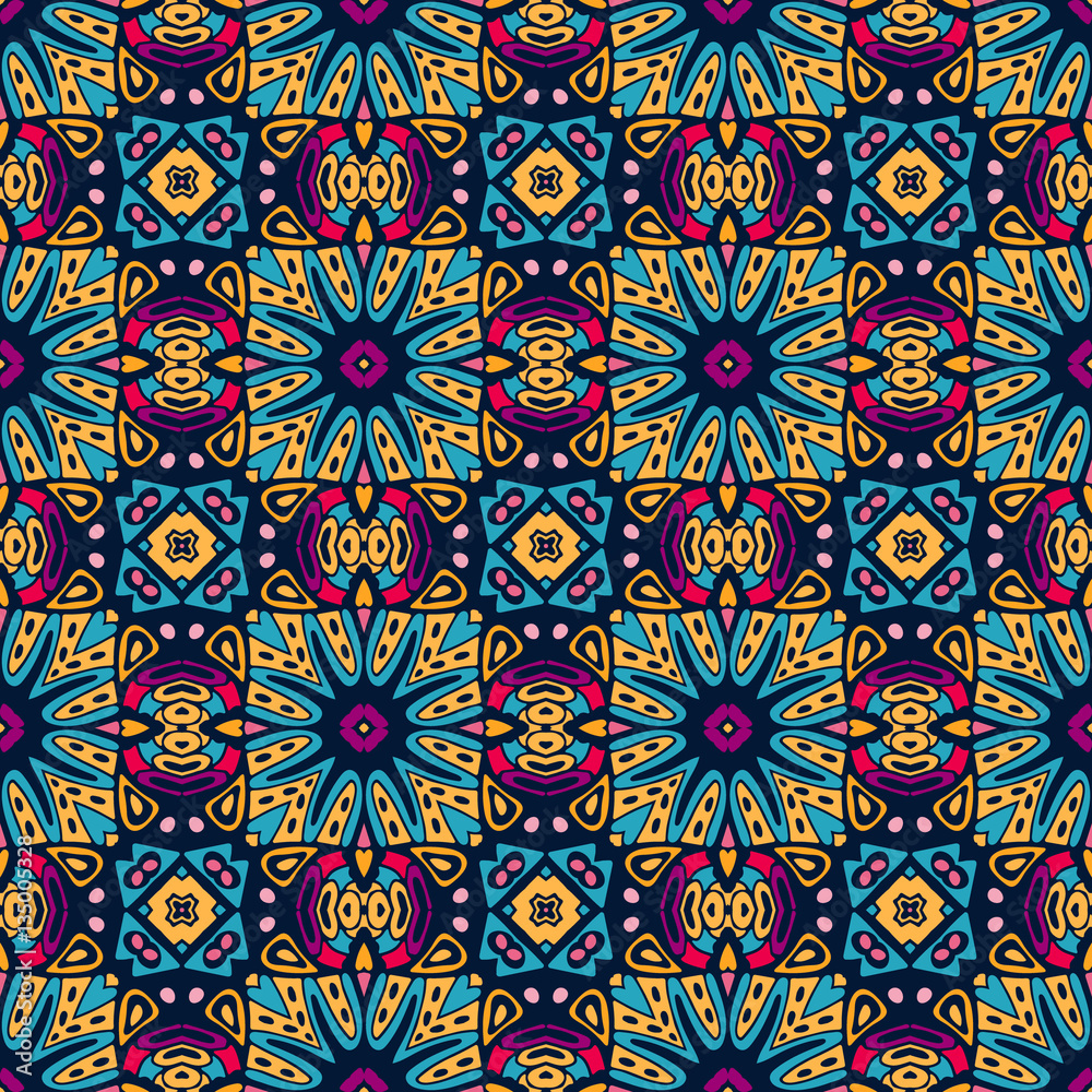 Abstract geometric colorful seamless pattern