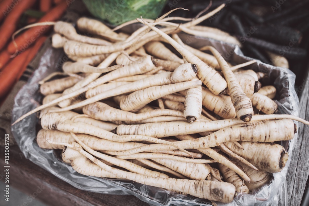 Fresh organic turnips