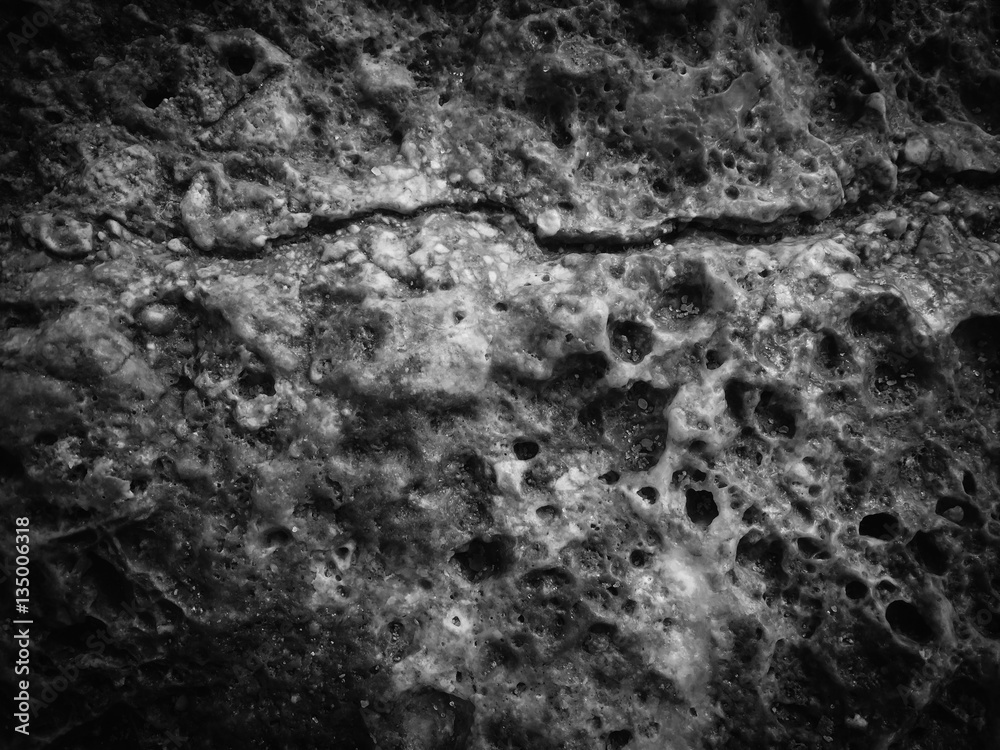 Fototapeta premium Natural black rock stone surface granite abstract backdrop textured background