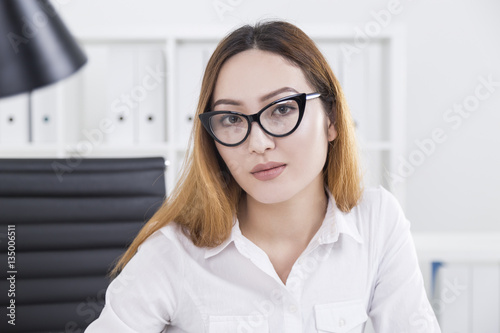 Asian woman at workplace