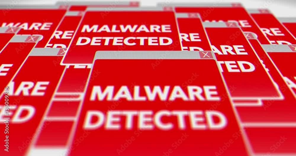 Malware detected popup on a computer screen   Alt Angle