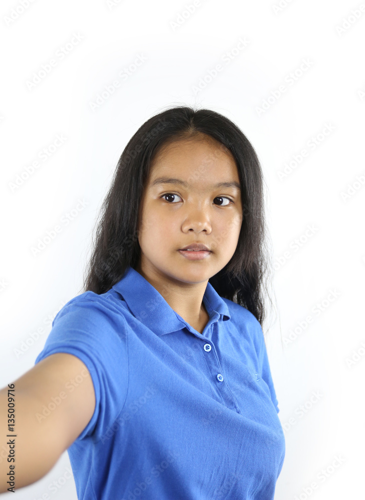 Young Woman take a photo by mobile phone Young Woman take a photo by mobile phone