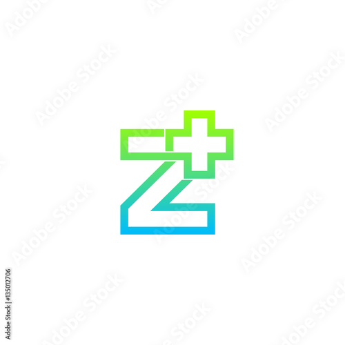 Letter Z cross plus logo,Medical healthcare hospital Logotype