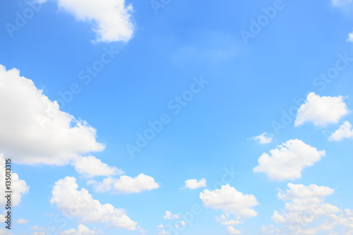 Clouds with blue sky background.