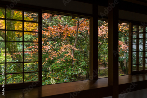 Japanese tea house in Autumn