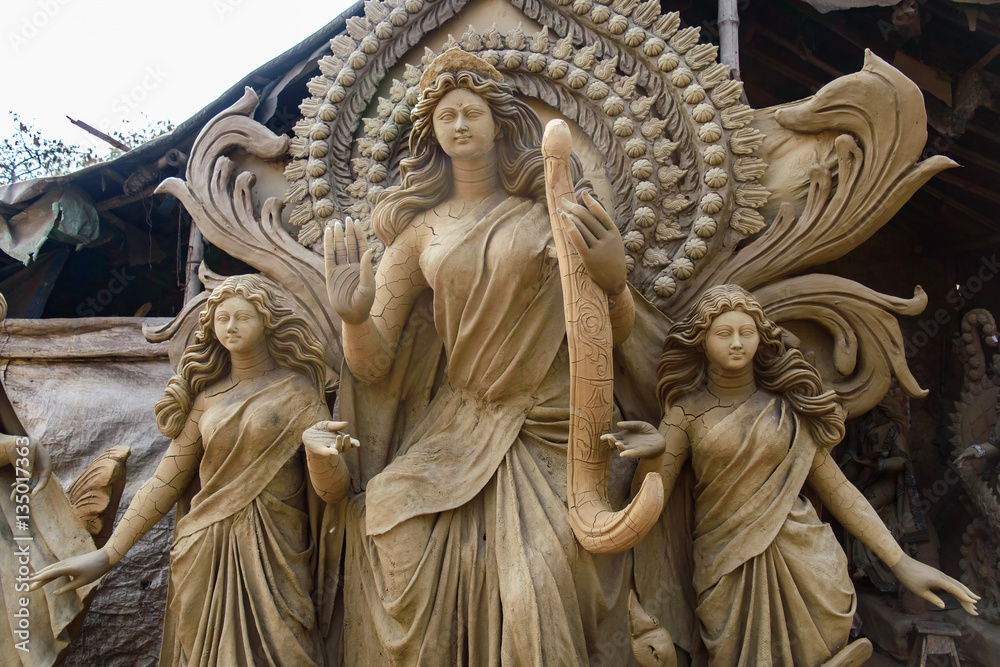Ταπετσαρία Unfinished sculpture of Hindu Goddess.