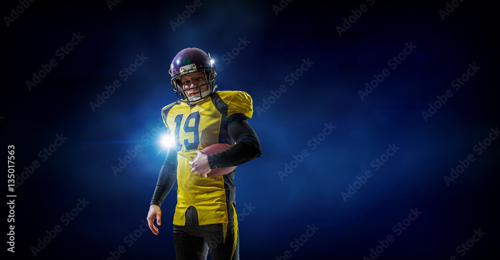 American football player . Mixed media American football player . Mixed media