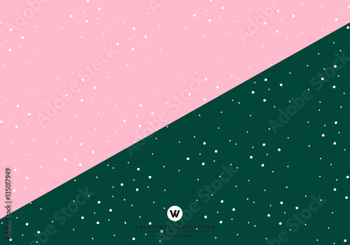 classic pink and green cute two tone wallpaper