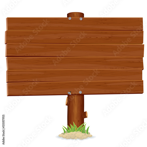 Old Wooden Billboard. Advertising Vector Template