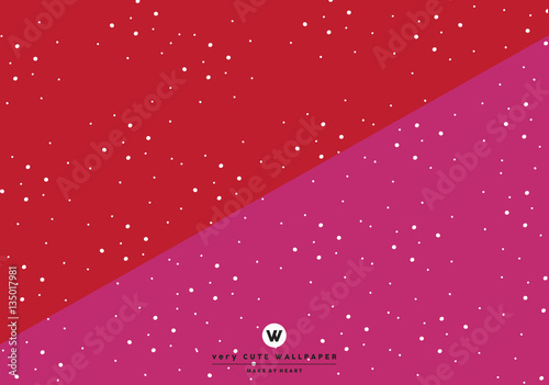 classic red and pink cute two tone wallpaper with white polka dots