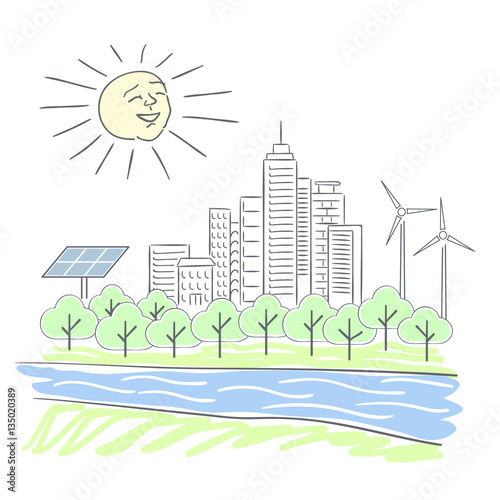 Ecology. Clean city.