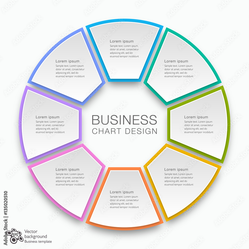 Business Chart Design 8-Step #Vector Graphic
